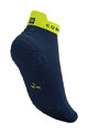 COMPRESSPORT Kerékpáros bokazokni - PRO RACING V4.0 RUN LOW - kék/sárga