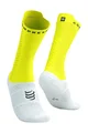 COMPRESSPORT Klasszikus kerékpáros zokni - PRO RACING V4.0 BIKE - fehér/sárga