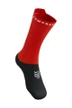 COMPRESSPORT Klasszikus kerékpáros zokni - PRO RACING V4.0 BIKE - fekete/piros