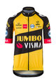 AGU Rövid ujjú kerékpáros mez - JUMBO-VISMA '21 KIDS - sárga/fekete