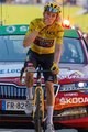 AGU Kerékpáros kesztyű rövid ujjal - JUMBO-VISMA 2022 - sárga