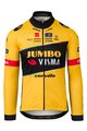 AGU Hosszú ujjú kerékpáros mez nyári - JUMBO-VISMA 2023 - sárga/fekete