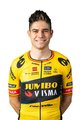 AGU Rövid ujjú kerékpáros mez - JUMBO-VISMA 2023 WOUT VAN AERT - fekete/sárga