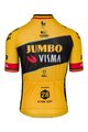 AGU Rövid ujjú kerékpáros mez - JUMBO-VISMA 2023 WOUT VAN AERT - fekete/sárga