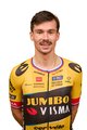 AGU Rövid ujjú kerékpáros mez - JUMBO-VISMA 2023 PRIMOZ ROGLIC - fekete/sárga