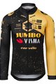 AGU Hosszú ujjú kerékpáros mez nyári - JUMBO-VISMA VELODROME TDF 2023 - sárga/fekete