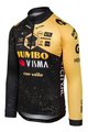 AGU Hosszú ujjú kerékpáros mez nyári - JUMBO-VISMA VELODROME TDF 2023 - sárga/fekete