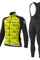 ALÉ Kerékpáros téli kabát és nadrág - SOLID SHARP WINTER - fekete/sárga