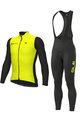 ALÉ Kerékpáros téli kabát és nadrág - FONDO 2.0 + WINTER - sárga/fekete