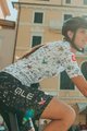 ALÉ Rövid kerékpáros mez rövidnadrággal - VERSILIA LADY - fekete/fehér