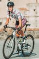 ALÉ Rövid kerékpáros mez rövidnadrággal - FIORI LADY - bordó/fehér