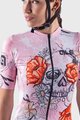 ALÉ Rövid ujjú kerékpáros mez - SKULL LADY - rózsaszín