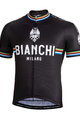 BIANCHI MILANO Rövid ujjú kerékpáros mez - NEW PRIDE - fehér/fekete