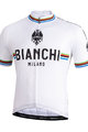 Bianchi Milano Rövid ujjú kerékpáros mez - NEW PRIDE - fekete/fehér