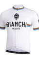 BIANCHI MILANO Rövid ujjú kerékpáros mez - NEW PRIDE - fekete/fehér