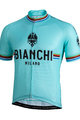 BIANCHI MILANO Rövid ujjú kerékpáros mez - NEW PRIDE - fekete/zöld