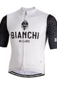 Bianchi Milano Rövid ujjú kerékpáros mez - PEDASO - fekete/fehér