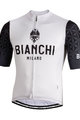 BIANCHI MILANO Rövid ujjú kerékpáros mez - PEDASO - fekete/fehér