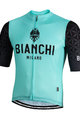 BIANCHI MILANO Rövid ujjú kerékpáros mez - PEDASO - fekete/kék