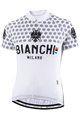 Bianchi Milano Rövid ujjú kerékpáros mez - CROSIA LADY - fehér/szürke