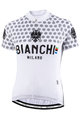 BIANCHI MILANO Rövid ujjú kerékpáros mez - CROSIA LADY - fehér/szürke