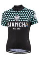 BIANCHI MILANO Rövid ujjú kerékpáros mez - CROSIA LADY - kék/fekete