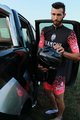 BIANCHI MILANO Rövid ujjú kerékpáros mez - PEDASO - rózsaszín/fekete