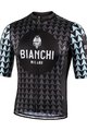 BIANCHI MILANO Rövid ujjú kerékpáros mez - MASSARI - fekete/világoskék