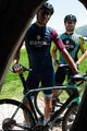 BIANCHI MILANO Rövid ujjú kerékpáros mez - MASSARI - kék/rózsaszín