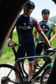 BIANCHI MILANO Rövid ujjú kerékpáros mez - MASSARI - sárga/világoskék