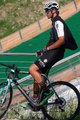 BIANCHI MILANO Rövid ujjú kerékpáros mez - QUIRRA - fekete/fehér