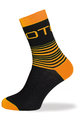 BIOTEX Klasszikus kerékpáros zokni - LINES - narancssárga/fekete