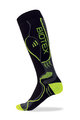 BIOTEX Kerékpáros térd zokni - RACE THERMOLITE - fekete/sárga