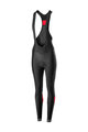 CASTELLI Hosszú kerékpáros nadrág kantárral - VELOCISSIMA LADY WNT - fekete/piros