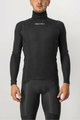 CASTELLI Hosszú ujjú kerékpáros póló - FLANDERS WARM NECK - fekete