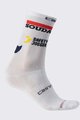CASTELLI Klasszikus kerékpáros zokni - SOUDAL QUICK-STEP 23 - fehér