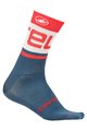 CASTELLI Klasszikus kerékpáros zokni - FREE KIT 13 - piros/világoskék/fehér/kék