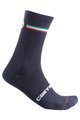 CASTELLI Klasszikus kerékpáros zokni - ITALIA 15 - kék