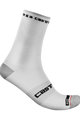 CASTELLI Klasszikus kerékpáros zokni - ROSSO CORSA PRO 15 - fehér