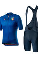 CASTELLI Rövid kerékpáros mez rövidnadrággal - ITALIA 20 - kék
