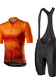 CASTELLI Rövid kerékpáros mez rövidnadrággal - POLVERE - fekete/narancssárga