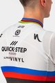 CASTELLI Rövid ujjú kerékpáros mez - QUICK-STEP 2022 COMPETIZIONE - szivárványos/fehér