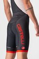 CASTELLI Rövid kerékpáros nadrág kantárral - COMPETIZIONE KIT - fekete/piros