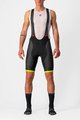 CASTELLI Rövid kerékpáros nadrág kantárral - COMPETIZIONE KIT - sárga/fekete
