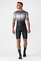 CASTELLI Rövid ujjú kerékpáros mez - AERO RACE 6.0 - szürke/fekete/fehér