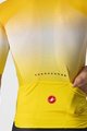 CASTELLI Rövid ujjú kerékpáros mez - AERO RACE 6.0 - sárga/fehér