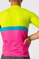 CASTELLI Rövid ujjú kerékpáros mez - A BLOCCO  - fekete/rózsaszín/kék/sárga