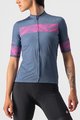 CASTELLI Rövid kerékpáros mez rövidnadrággal - FENICE LADY - fekete/kék/rózsaszín