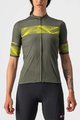 CASTELLI Rövid kerékpáros mez rövidnadrággal - FENICE LADY - sárga/zöld/fekete