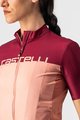 CASTELLI Rövid ujjú kerékpáros mez - VELOCISSIMA LADY - bordó/rózsaszín
